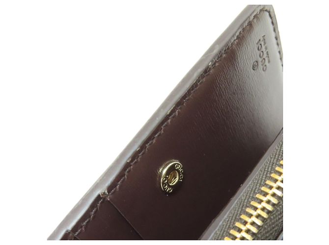 Gucci braune Canvas Bifold-Brieftasche - Ansicht 12
