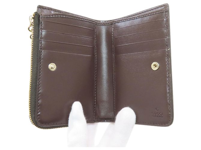 Gucci braune Canvas Bifold-Brieftasche - Ansicht 4