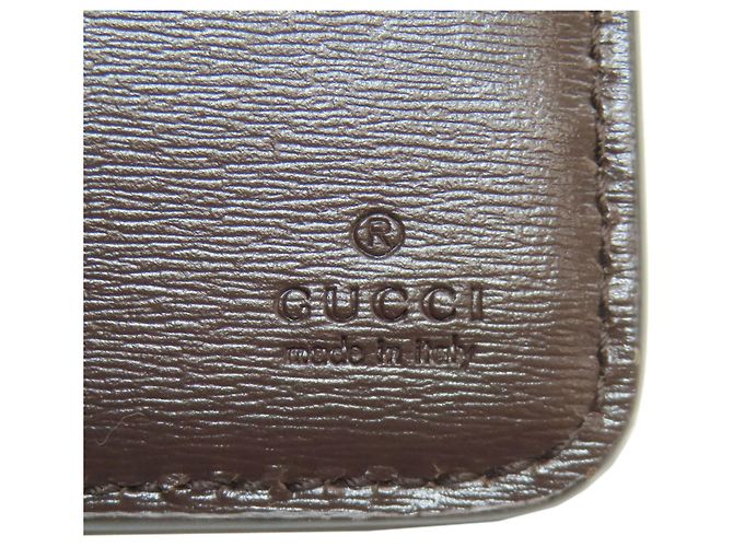 Gucci braune Canvas Bifold-Brieftasche - Ansicht 7