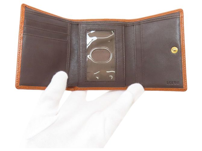 Cartera Bifold Anagram Loewe Castaño - vista 4