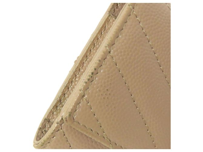 Llaveiro de cuero beige Saint Laurent - vista 14