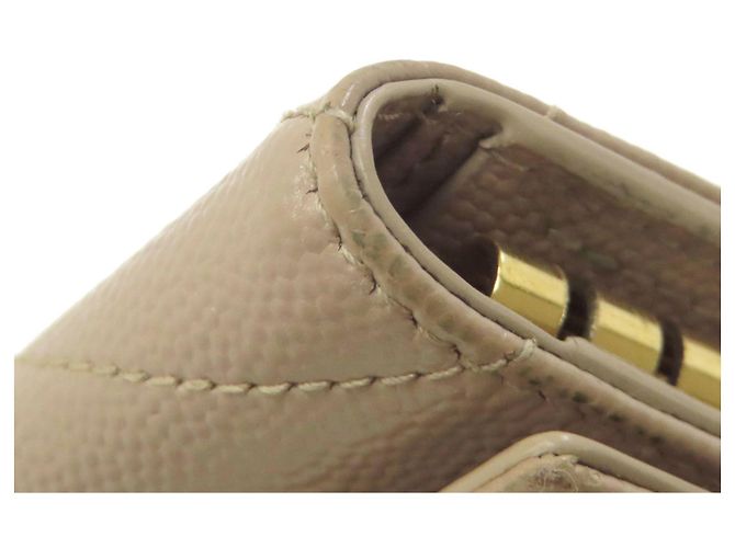 Llaveiro de cuero beige Saint Laurent - vista 18