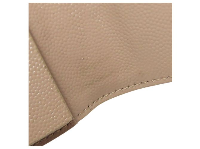 Llaveiro de cuero beige Saint Laurent - vista 9