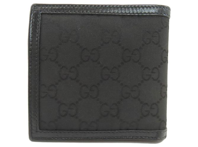 Billetera bifold de nylon negro para mujer Gucci - vista 2