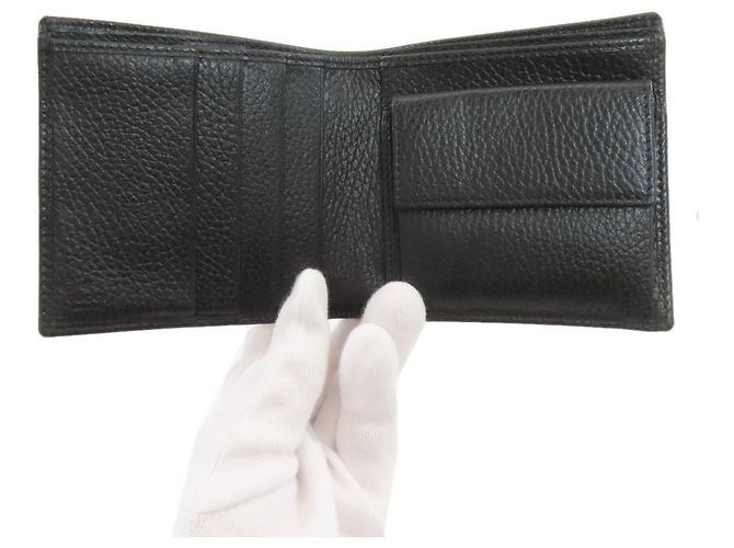Billetera bifold de nylon negro para mujer Gucci - vista 4
