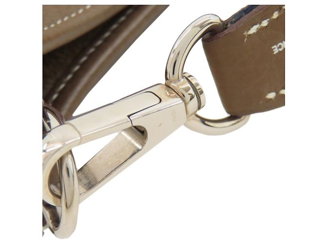 Borsa a Spalla Hermès Evelyn TPM Taupe - vista 11