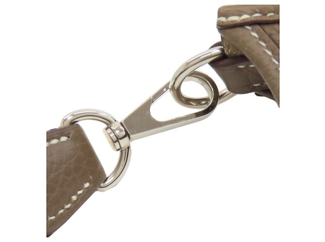 Borsa a Spalla Hermès Evelyn TPM Taupe - vista 12