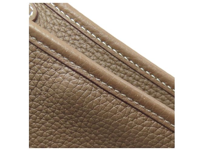 Borsa a Spalla Hermès Evelyn TPM Taupe - vista 15