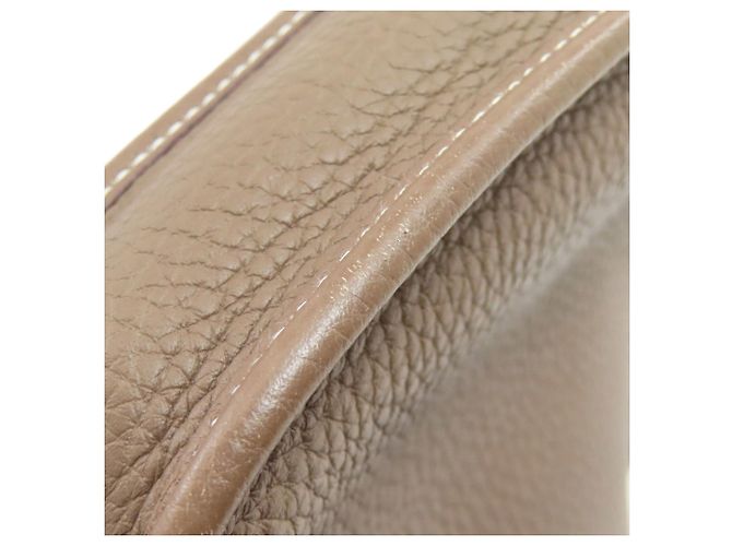 Borsa a Spalla Hermès Evelyn TPM Taupe - vista 16
