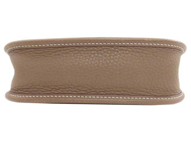Borsa a Spalla Hermès Evelyn TPM Taupe - vista 4