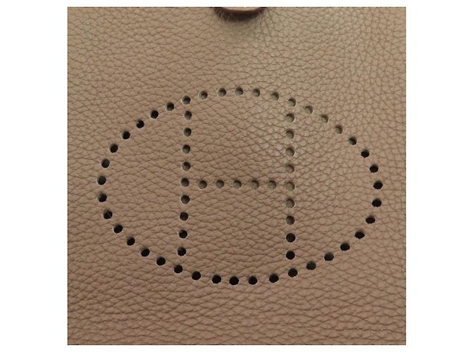 Borsa a Spalla Hermès Evelyn TPM Taupe - vista 8