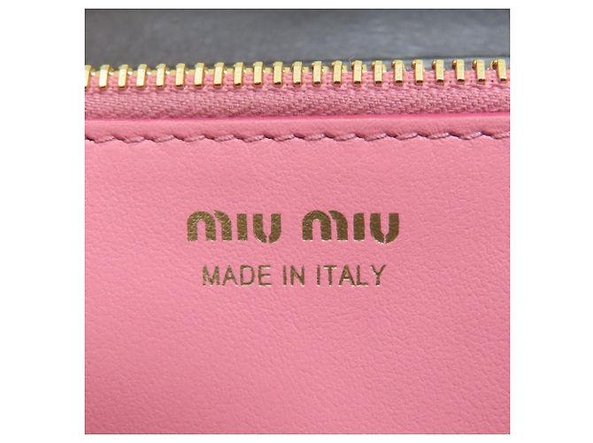Portafoglio lungo con motivo a nastro Miu Miu Nero - vista 7