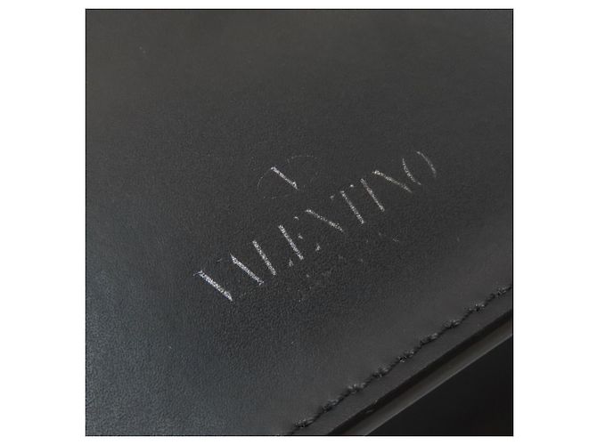 Borsa Clutch con Logo VLTN di Valentino Nero - vista 15