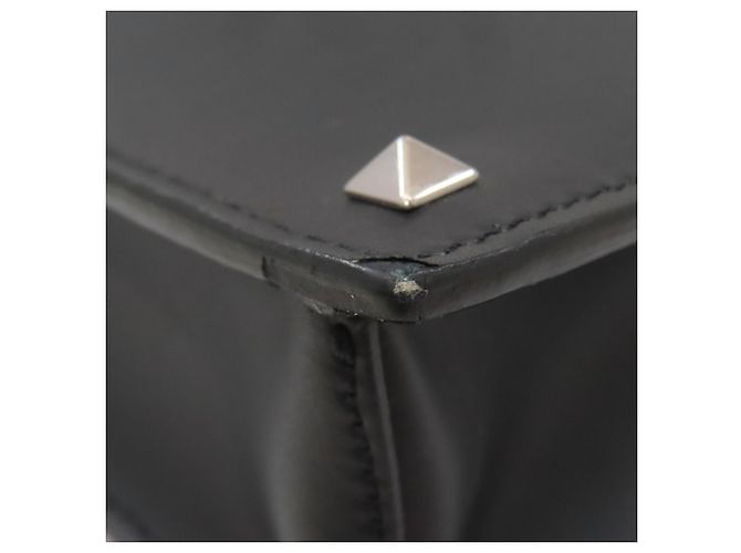 Borsa Clutch con Logo VLTN di Valentino Nero - vista 22