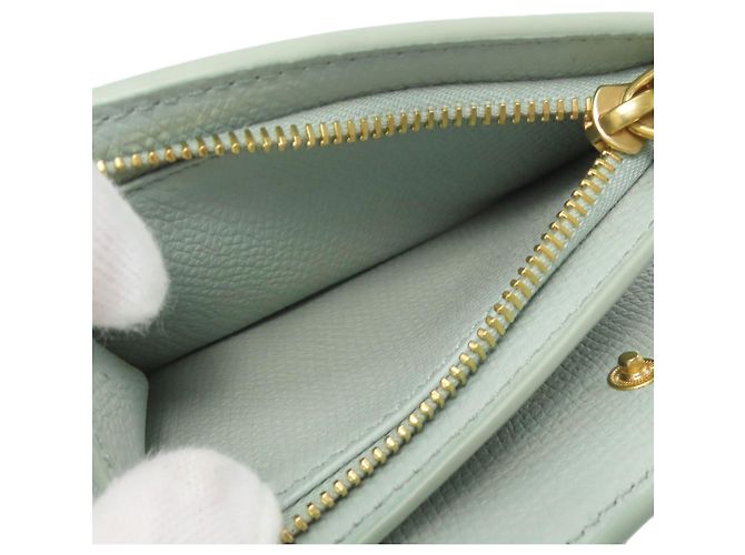 Billetera bi-fold de cuero verde claro Valentino - vista 6