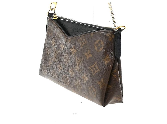Clutch Pallas en lona Monogram con cuero Louis Vuitton - vista 4