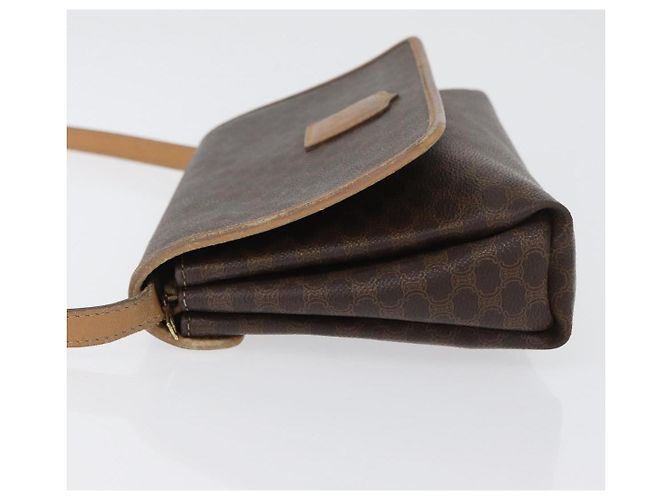 Céline Celine Vintage Macadam Canvas and Leather Marrone - vista 4