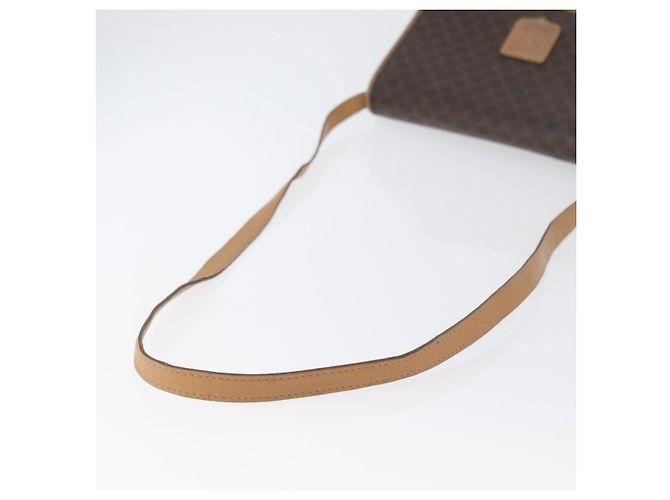 Céline Celine Vintage Macadam Canvas and Leather Marrone - vista 7