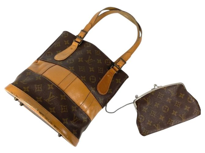 Borsa Tote Bucket PM Monogram Louis Vuitton Marrone - vista 12