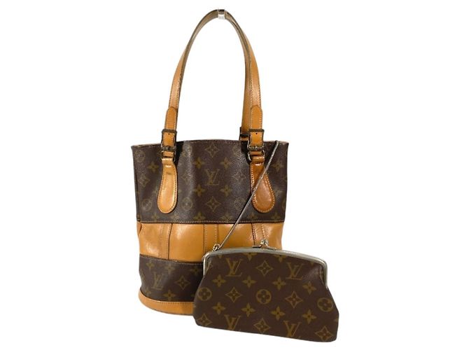 Borsa Tote Bucket PM Monogram Louis Vuitton Marrone - vista 13