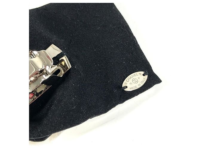 Fermaglio bicolore Chanel Nero Bianco - vista 3