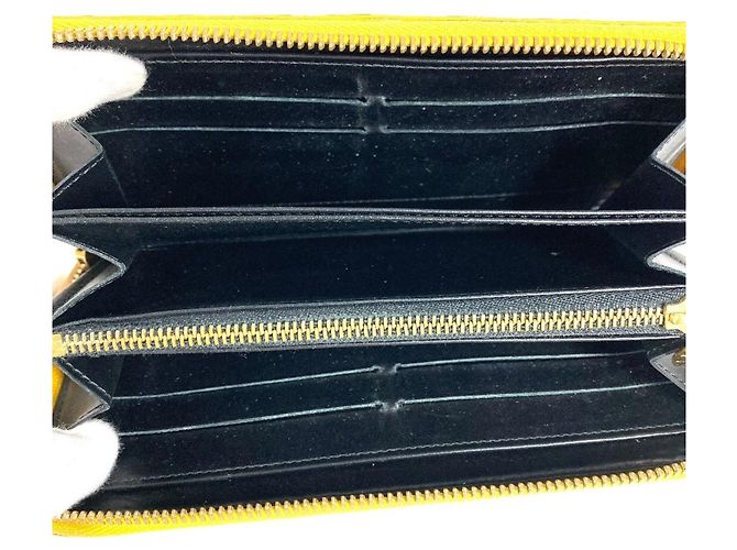 Cartera Zippy Polka Dot Infinity Yayoi Kusama Louis Vuitton Negro Amarillo - vista 11