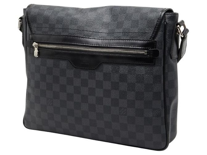Borsa a Spalla Daniel MM Damier Graphite Louis Vuitton Nero - vista 2