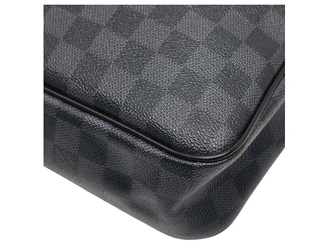 Borsa a Spalla Daniel MM Damier Graphite Louis Vuitton Nero - vista 6