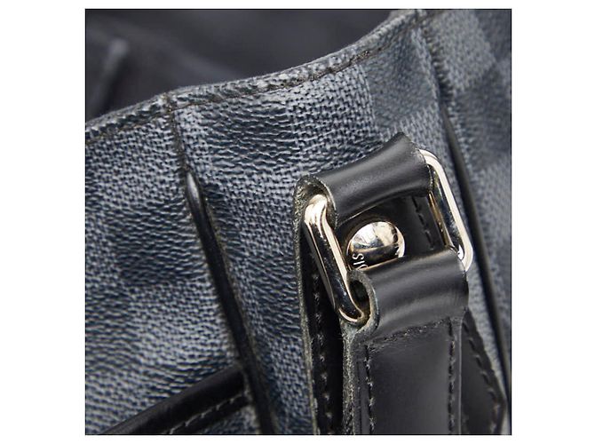 Borsa a Spalla Daniel MM Damier Graphite Louis Vuitton Nero - vista 8
