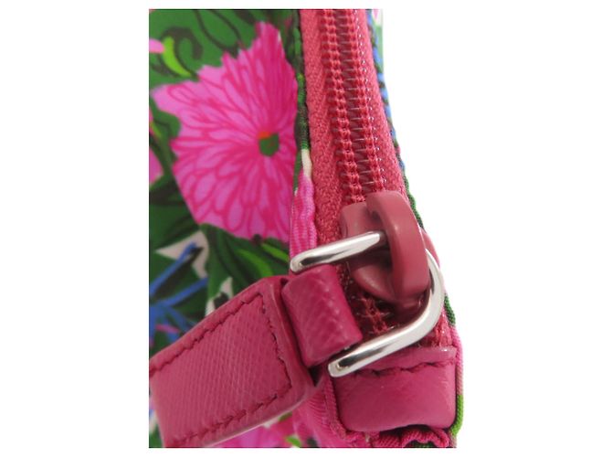 Borsa tote 2 in 1 in metallo con logo Prada e fiore Rosa - vista 19