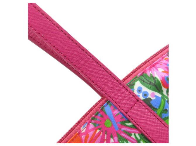 Borsa tote 2 in 1 in metallo con logo Prada e fiore Rosa - vista 21