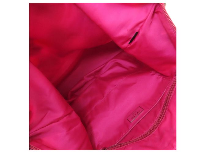 Borsa tote 2 in 1 in metallo con logo Prada e fiore Rosa - vista 5