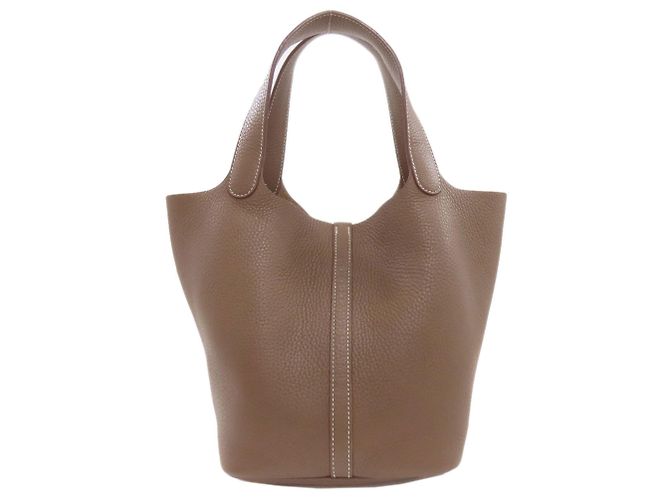 Hermès Picotin Lock MM Handtasche Taupe - Ansicht 2