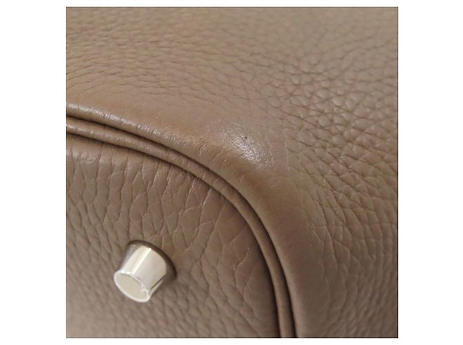 Hermès Picotin Lock MM Handtasche Taupe - Ansicht 20