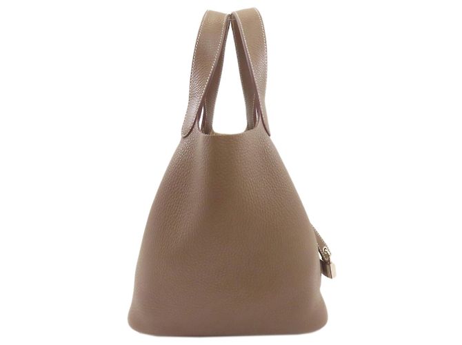 Hermès Picotin Lock MM Handtasche Taupe - Ansicht 3