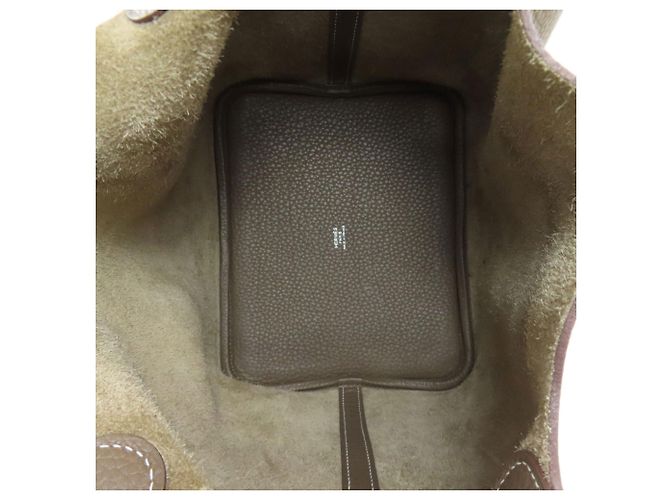 Hermès Picotin Lock MM Handtasche Taupe - Ansicht 5