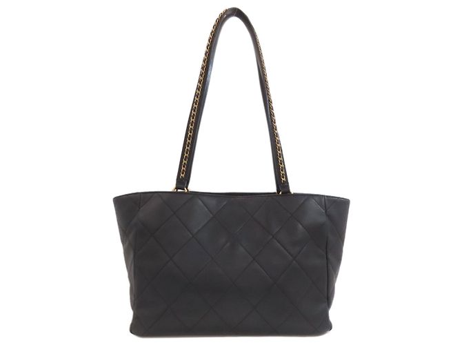 Borsa tote Chanel Matelassé con hardware dorato Nero - vista 2