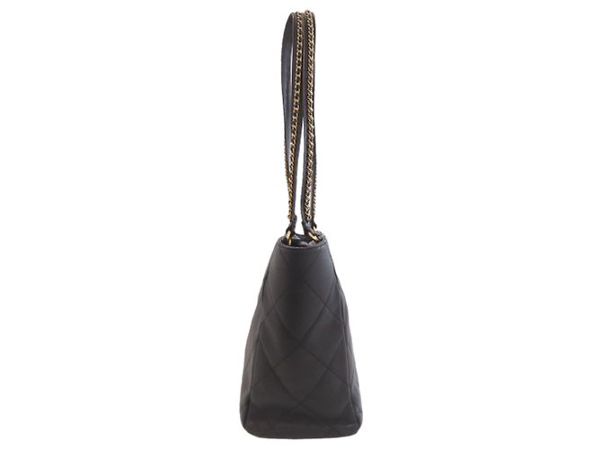 Borsa tote Chanel Matelassé con hardware dorato Nero - vista 3