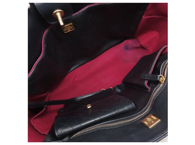 Borsa tote Chanel Matelassé con hardware dorato Nero - vista 5