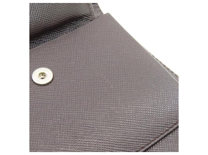 Billetera bi-fold Prada marrón oscuro - vista 10