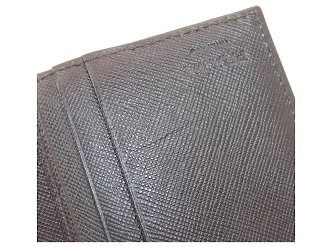 Billetera bi-fold Prada marrón oscuro - vista 11