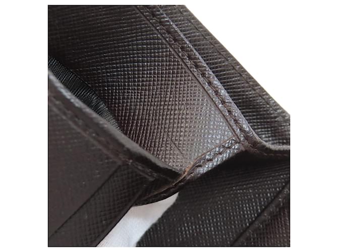 Billetera bi-fold Prada marrón oscuro - vista 12