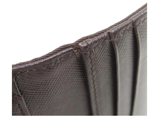 Billetera bi-fold Prada marrón oscuro - vista 13