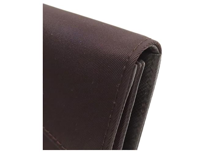 Billetera bi-fold Prada marrón oscuro - vista 16