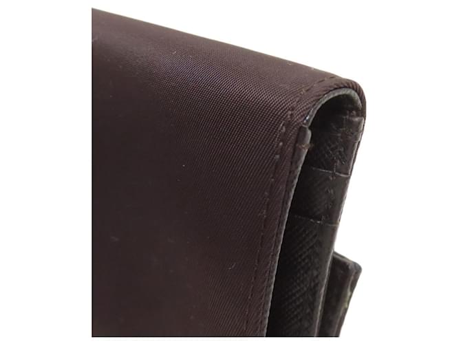 Billetera bi-fold Prada marrón oscuro - vista 19