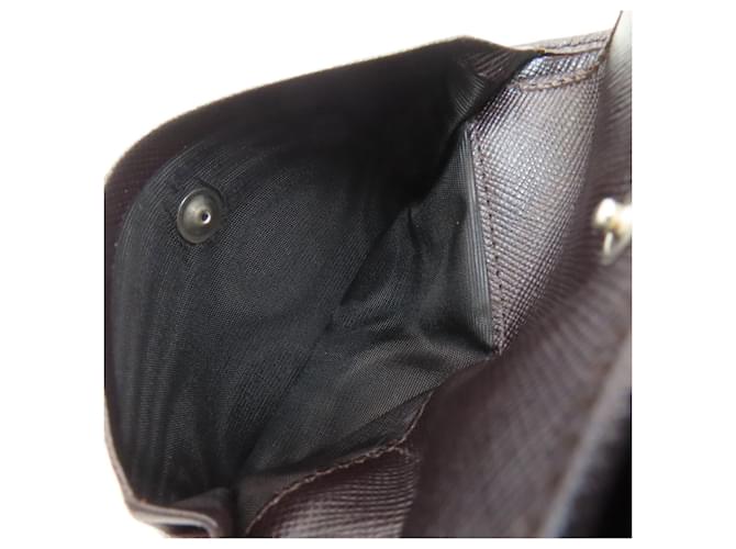 Billetera bi-fold Prada marrón oscuro - vista 5