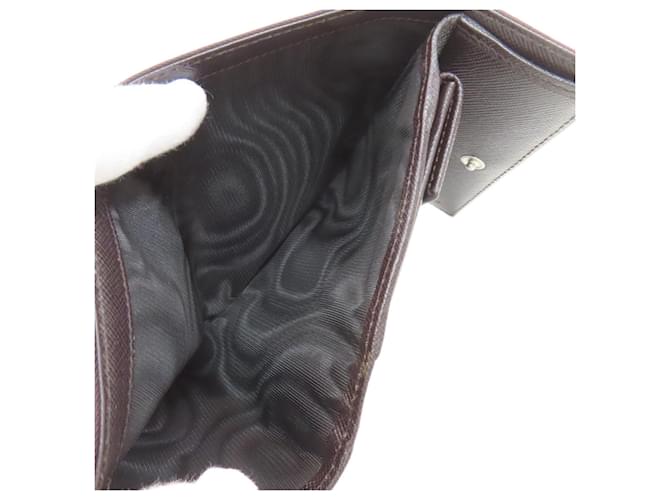 Billetera bi-fold Prada marrón oscuro - vista 6