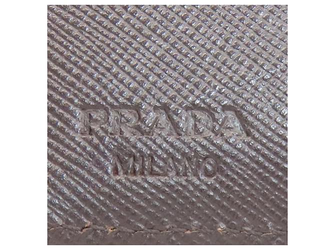 Billetera bi-fold Prada marrón oscuro - vista 7