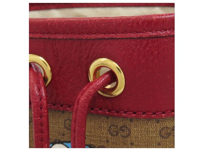 Borsa a spalla con cordino Gucci 647801 Marrone Rosso - vista 11