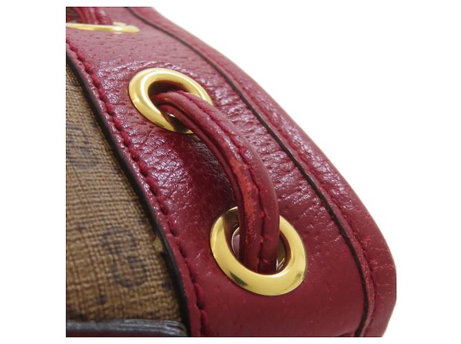 Borsa a spalla con cordino Gucci 647801 Marrone Rosso - vista 12